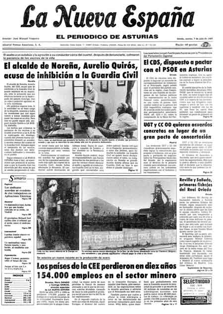 Portada Martes 7 de  de 1987