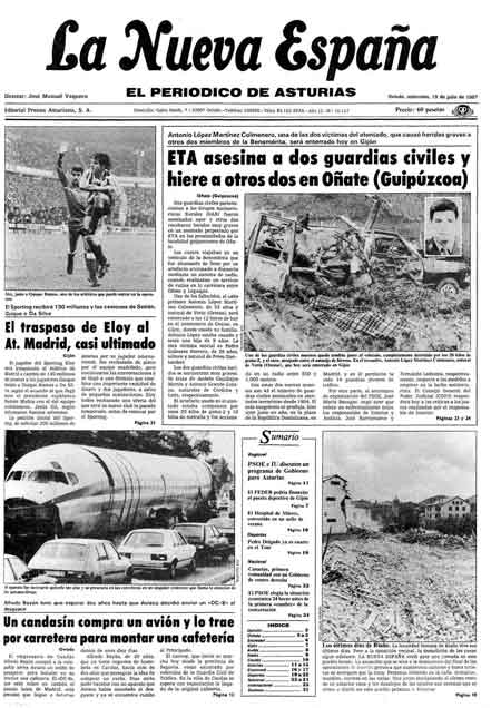 Portada Miércoles 15 de  de 1987