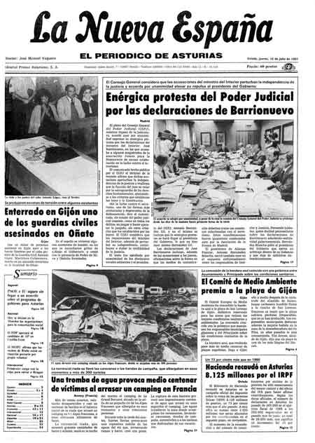 Portada Jueves 16 de  de 1987