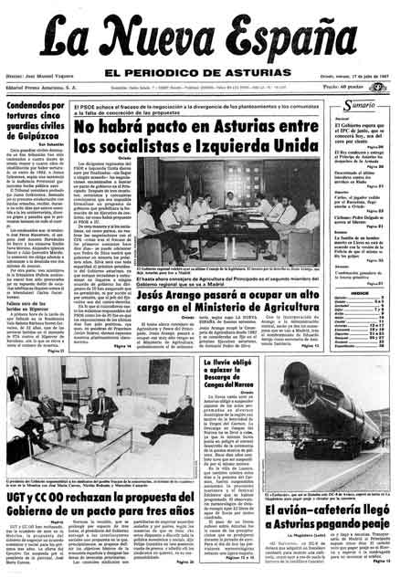 Portada Viernes 17 de  de 1987