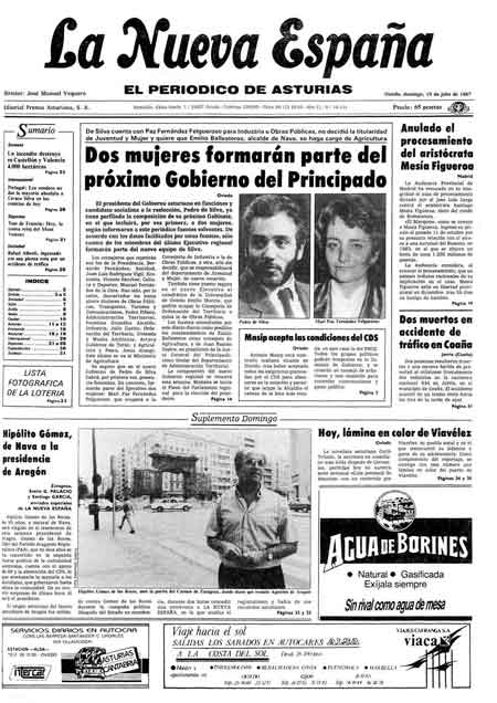 Portada Domingo 19 de  de 1987