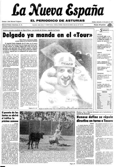 Portada Miércoles 22 de  de 1987