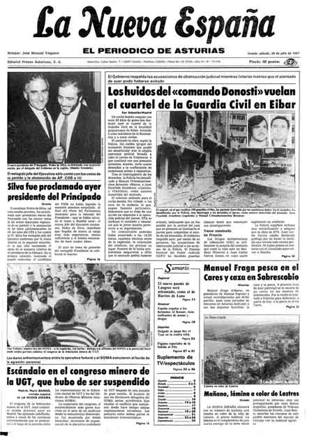 Portada Sábado 25 de  de 1987