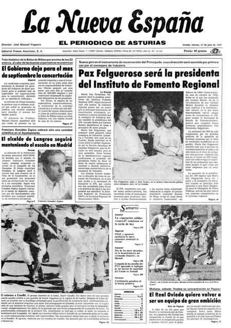 Portada Viernes 31 de  de 1987