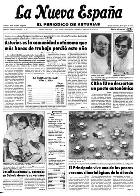 Portada Miércoles 5 de  de 1987