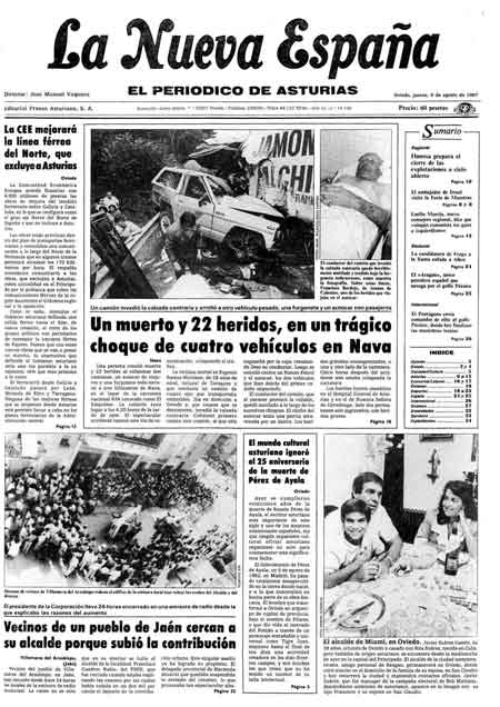 Portada Jueves 6 de  de 1987