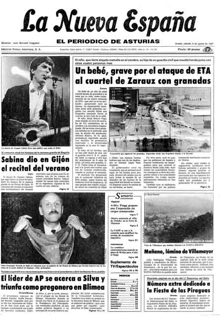 Portada Sábado 8 de  de 1987