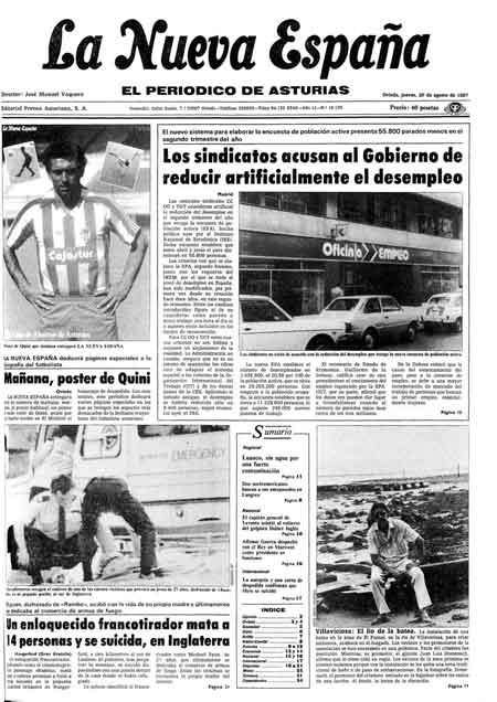Portada Jueves 20 de  de 1987