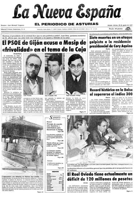 Portada Viernes 28 de  de 1987