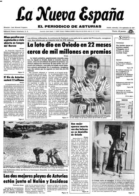 Portada Miércoles 2 de  de 1987