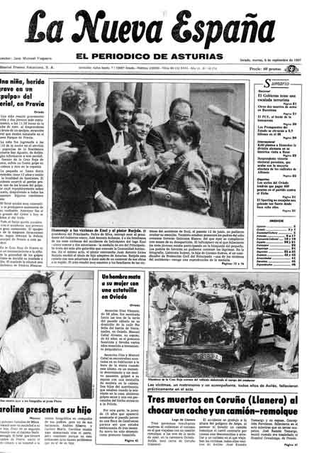 Portada Martes 8 de  de 1987