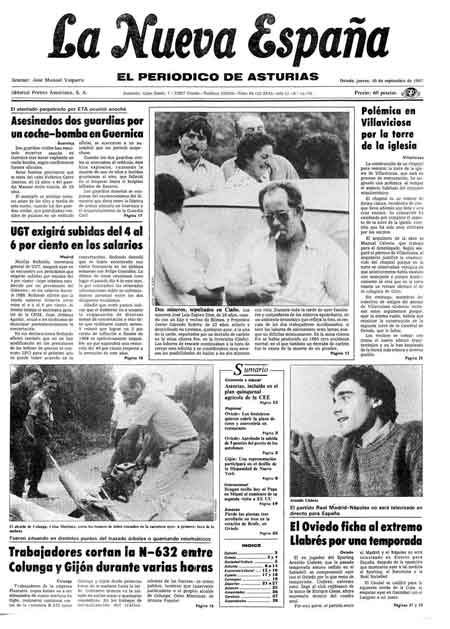 Portada Jueves 10 de  de 1987