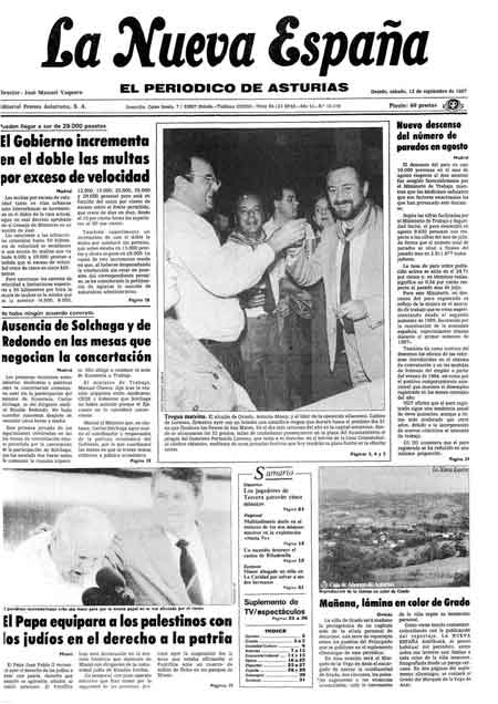 Portada Sábado 12 de  de 1987