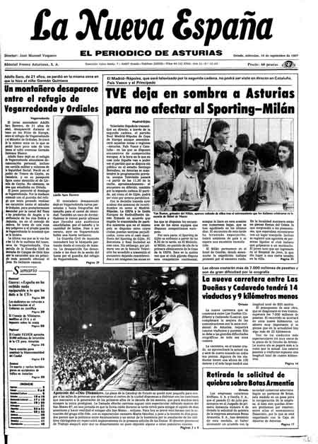 Portada Miércoles 16 de  de 1987