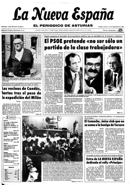 Portada Viernes 18 de  de 1987