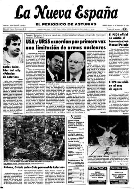 Portada Sábado 19 de  de 1987