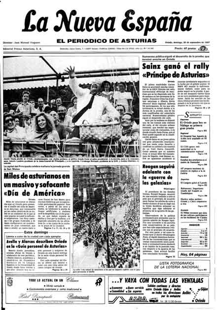 Portada Domingo 20 de  de 1987