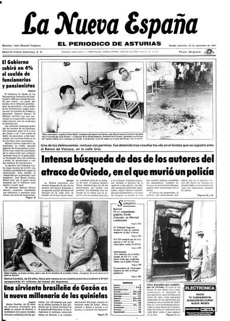 Portada Miércoles 23 de  de 1987