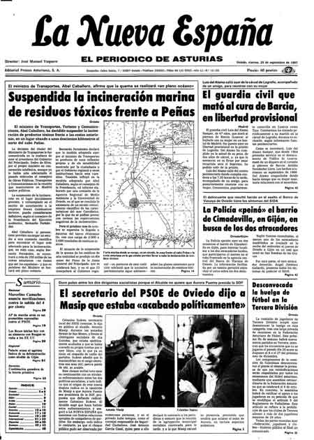 Portada Viernes 25 de  de 1987