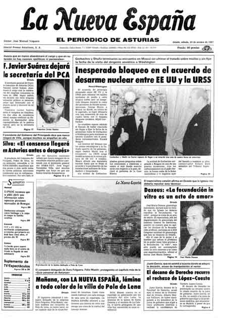 Portada Sábado 24 de Octubre de 1987