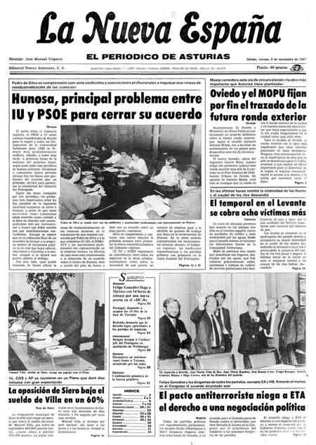 Portada Viernes 6 de Noviembre de 1987