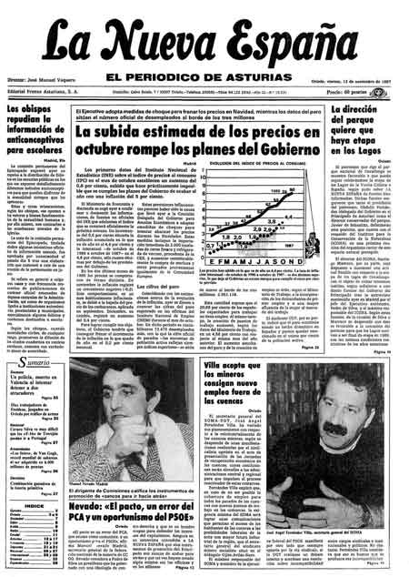 Portada Viernes 13 de Noviembre de 1987