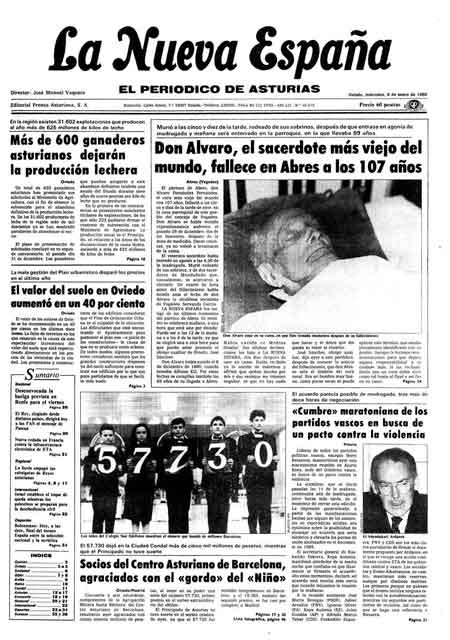 Portada Miércoles 6 de  de 1988
