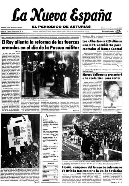 Portada Jueves 7 de  de 1988