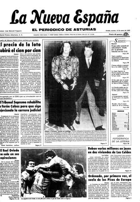 Portada Martes 12 de  de 1988