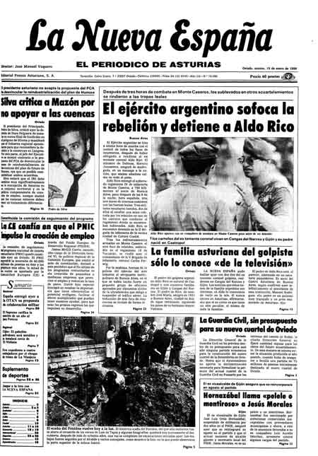 Portada Martes 19 de  de 1988