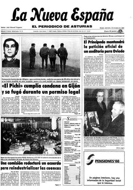 Portada Miércoles 20 de  de 1988