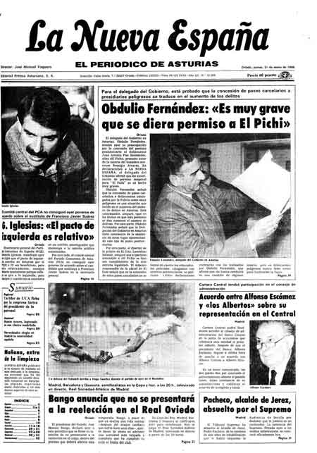 Portada Jueves 21 de  de 1988