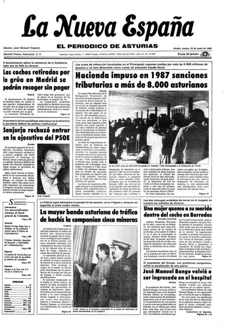 Portada Martes 26 de  de 1988