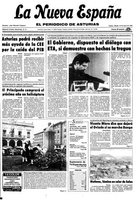 Portada Sábado 30 de  de 1988