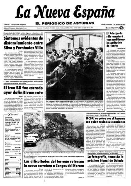 Portada Miércoles 3 de  de 1988