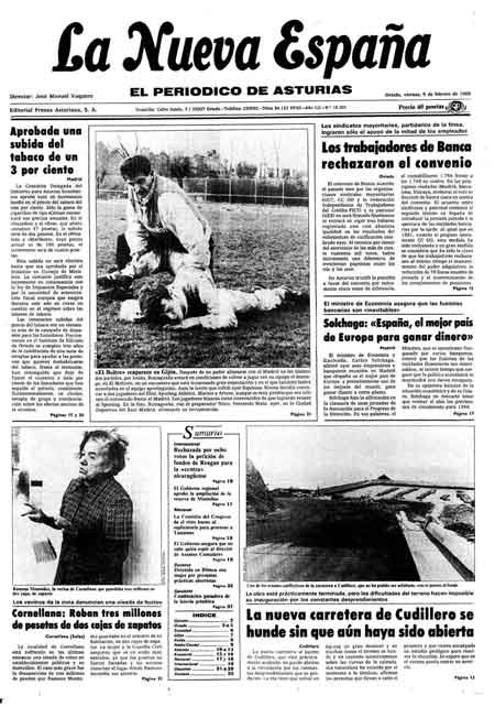 Portada Viernes 5 de  de 1988