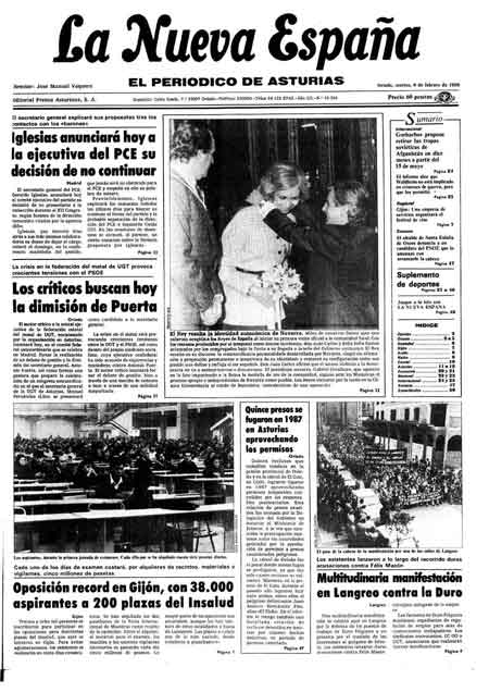 Portada Martes 9 de  de 1988