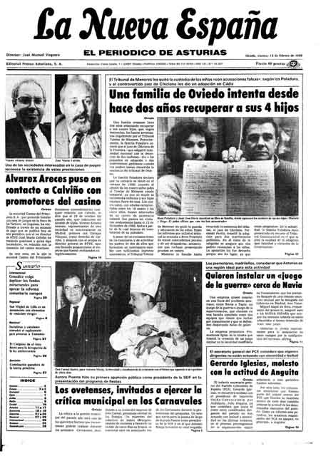 Portada Viernes 12 de  de 1988