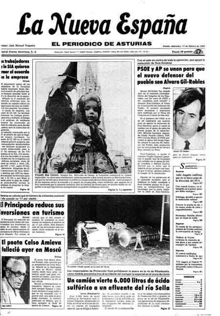 Portada Miércoles 17 de  de 1988