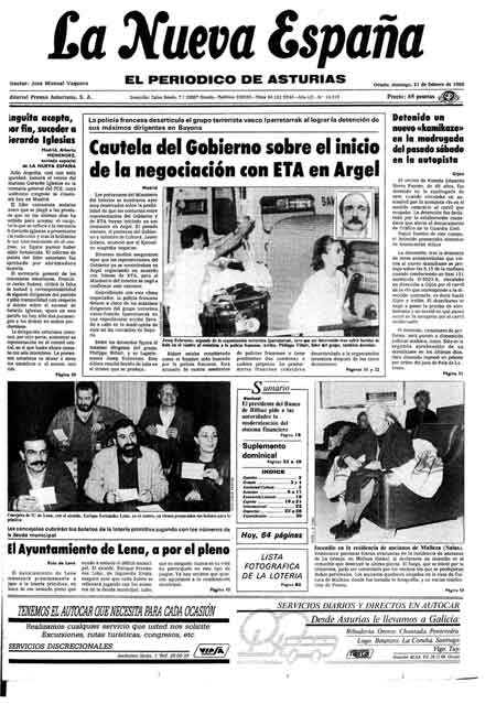 Portada Domingo 21 de  de 1988