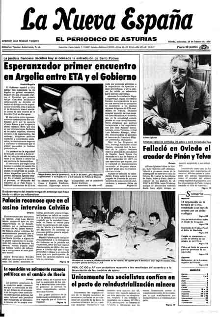 Portada Miércoles 24 de  de 1988