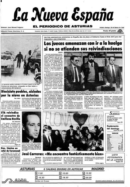Portada Domingo 28 de  de 1988