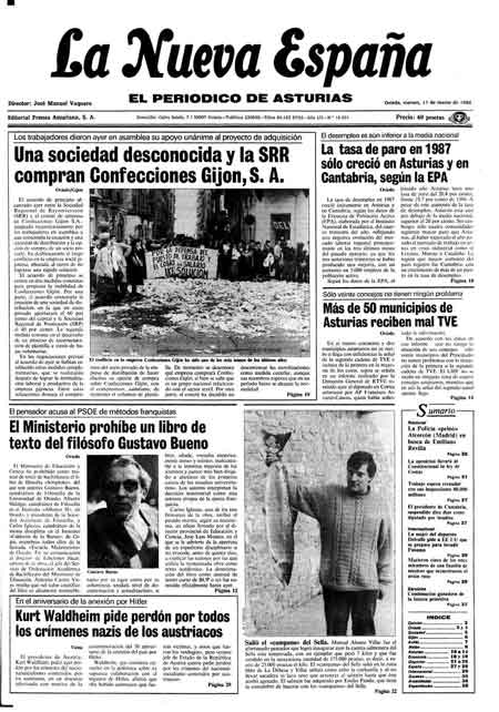 Portada Viernes 11 de  de 1988