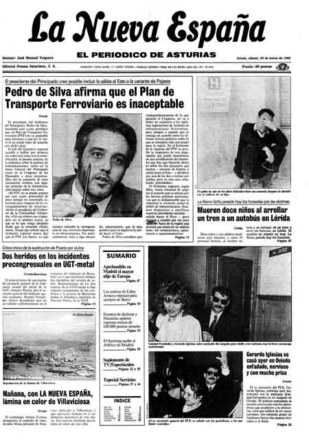 Portada Sábado 26 de  de 1988