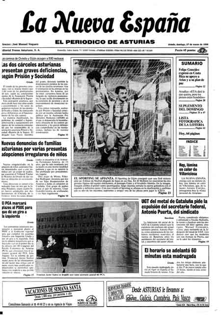 Portada Domingo 27 de  de 1988
