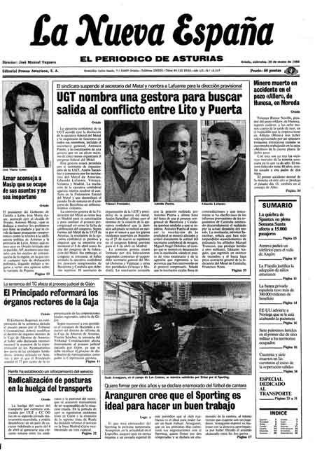 Portada Miércoles 30 de  de 1988