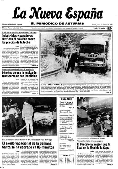 Portada Jueves 31 de  de 1988