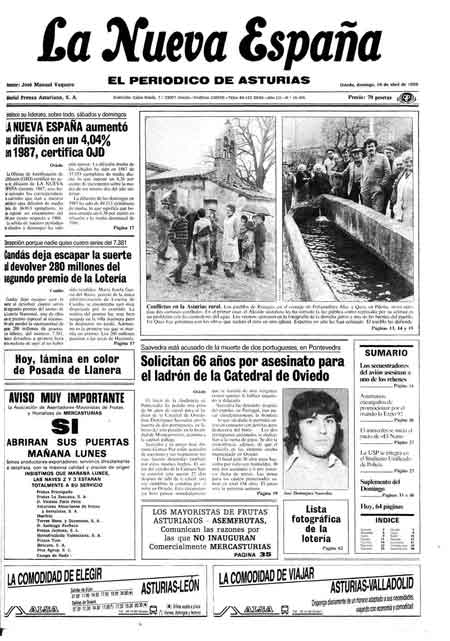 Portada Domingo 10 de  de 1988