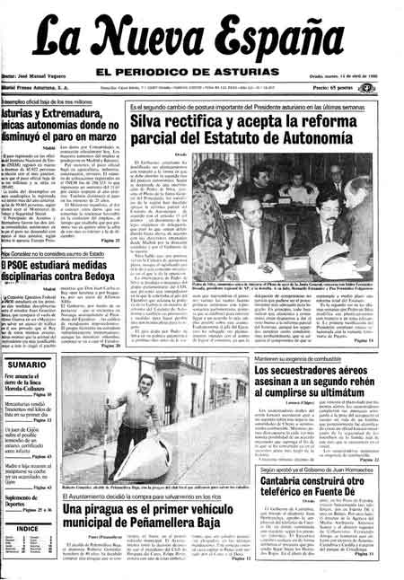 Portada Martes 12 de  de 1988
