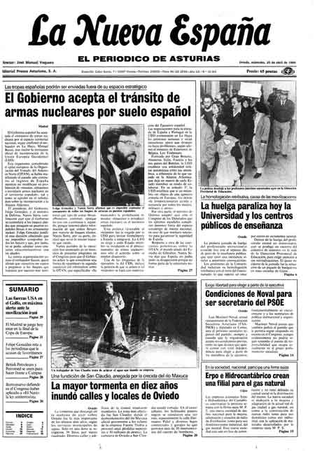Portada Miércoles 20 de  de 1988